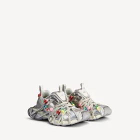 Adidași cu șireturi pentru bărbați, mărimea 3XL, model Extreme, în nuanța coajă de ou/multicolor