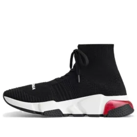 Adidași cu șireturi Speed 1.0 „Negru-Alb cu talpă transparentă roșie” 617217W05GG1014
