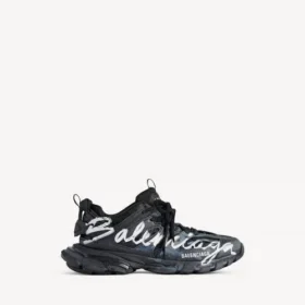 Adidași de alergare pentru bărbați, model „Track Signature”, în culorile negru/alb
