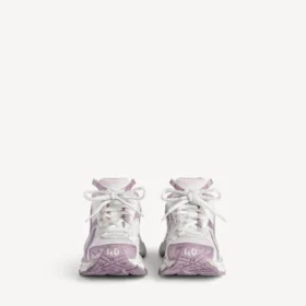 Adidași de alergare pentru femei cu sclipici, în culorile alb/lila/roz