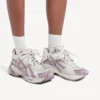 Adidași de alergare pentru femei cu sclipici, în culorile alb/lila/roz