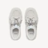 Adidași din piele de căprioară pentru bărbați, model „Hamptons”, în culorile alb murdar/negru