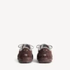 Adidași din piele de căprioară pentru bărbați, model „Hamptons”, în nuanțe de maro închis/gri