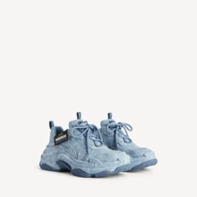 Adidași din pânză Triple S pentru bărbați, de culoare albastră