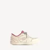 Sneakerși pentru femei „Hamptons” cu aspect ușor uzat, în nuanțe de alb murdar/roșu