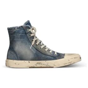 Adidași înalți Paris Sneaker „Blue Destroyed Denim and Rubber” 688752W3RCL4090