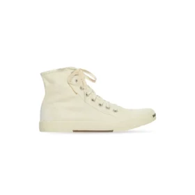 Adidași înalți Paris Sneaker „Bumbac alb distrus și cauciuc alb” 688756W3RC49090