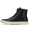 Adidași înalți Paris Sneaker „Piele neagră și cauciuc alb” 688756W3RCA1090