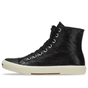 Adidași înalți Paris Sneaker „Piele neagră și cauciuc alb” 688756W3RCA1090