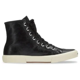 Adidași înalți Paris Sneaker „Piele neagră și cauciuc alb” 688756W3RCA1090