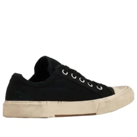 Adidași Paris Low Top „Bumbac negru distrus și cauciuc alb” 688757W3RC21090