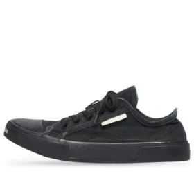 Adidași Paris Low Top „Bumbac negru distrus și cauciuc negru” 688754W3RP21010