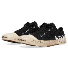 Adidași Paris Low Top Graffiti „Bumbac distrus alb-negru” 688757W3RR51099