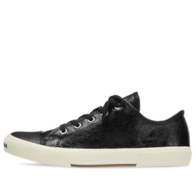 Adidași Paris Sneakerși cu talpă joasă „Bumbac negru distrus și cauciuc alb” 688754W3RCB1090