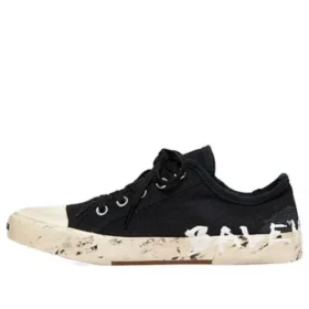 Adidași Paris Sneakerși cu talpă joasă „Bumbac negru distrus și cauciuc alb cu graffiti” 688754W3RR51099