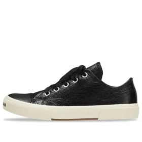 Adidași Paris Sneakerși cu talpă joasă „Piele neagră și cauciuc alb” 688757W3RCB1090