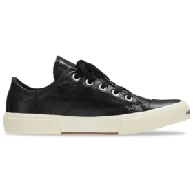 Adidași Paris Sneakerși cu talpă joasă „Piele neagră și cauciuc alb” 688757W3RCB1090