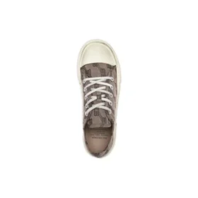 Adidași Paris Sneakerși cu talpă joasă „Tan Allover Logo Cotton and White Rubber” 688754W3RQ22298