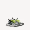 Adidași pentru bărbați 3XL cu șireturi încrucișate, în culorile gri/galben neon