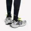 Adidași pentru bărbați 3XL cu șireturi încrucișate, în culorile gri/galben neon