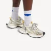 Adidași pentru bărbați 3XL cu pandantive în culorile alb/galben/argintiu/negru