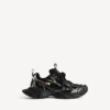 Adidași pentru bărbați 3XL cu talismane, negru/argintiu