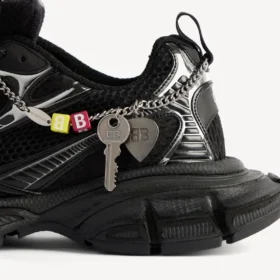 Adidași pentru bărbați 3XL cu talismane, negru/argintiu Adidași pentru bărbați 3XL cu talismane, negru/argintiu