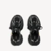 Adidași pentru bărbați 3XL cu talismane, negru/argintiu