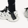 Adidași pentru bărbați cu design de tricou de Track, în culoarea albă
