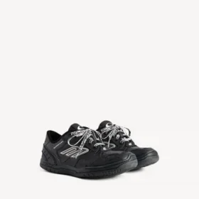 Adidași „Hamptons” pentru femei, cu aspect uzat, de culoare neagră