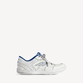 Adidași pentru bărbați model „Hamptons” cu aspect uzat, în culorile alb/albastru închis/gri