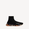 Adidași pentru bărbați Speed 2.0 cu talpă complet transparentă, din tricot reciclat, în negru/portocaliu
