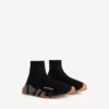 Adidași pentru bărbați Speed 2.0 cu talpă complet transparentă, din tricot reciclat, în negru/portocaliu