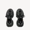 Adidași pentru femei 3XL cu talismane, negru/argintiu