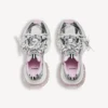 Adidași pentru femei 3XL cu talpă transparentă din gel, în culorile alb/roz/negru