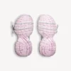 Adidași pentru femei 3XL cu talpă transparentă din gel, în culorile alb/roz/negru
