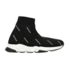 Adidași Speed 1.0 „Logo alb, monogramă, tricot negru” 597425W2DBF1015