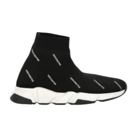 Adidași Speed 1.0 „Logo alb, monogramă, tricot negru” 597425W2DBF1015