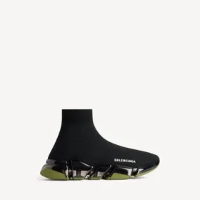 Adidași Speed 2.0 pentru bărbați, cu talpă complet transparentă și tricot reciclat, în negru/kaki