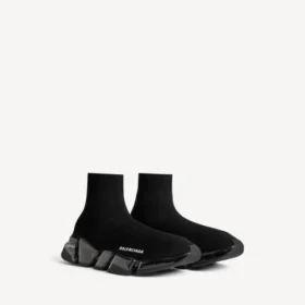 Adidași Speed 2.0 pentru femei, cu talpă complet transparentă, din tricot reciclat, de culoare neagră