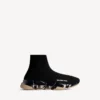 Adidași pentru bărbați Speed 2.0 cu talpă complet transparentă, din tricot reciclat, în negru/bej