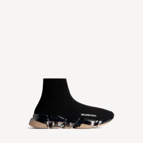 Adidași pentru bărbați Speed 2.0 cu talpă complet transparentă, din tricot reciclat, în negru/bej