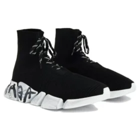 Adidași Speed 2.0 Sneakerși cu șireturi „Tricot reciclat negru și talpă albă” 617258W2DD41091