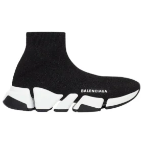 Adidași Speed 2.0 „Tricot negru lucios cu talpă albă” 636833W2DC11091