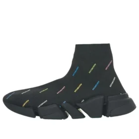 Adidași Speed 2.0 „Tricot reciclat negru cu logo multicolor pe toată suprafața” 617196W2DF01088
