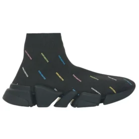 Adidași Speed 2.0 „Tricot reciclat negru cu logo multicolor pe toată suprafața” 617196W2DF01088