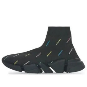 Adidași Speed 2.0 „Tricot reciclat negru cu logo multicolor pe toată suprafața” 617239W2DF01088