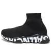 Adidași Speed Graffiti „Negru tricotat cu talpă albă cu graffiti” 605942W2DB71006