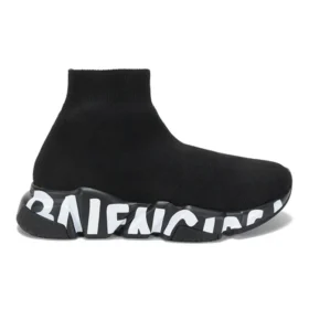 Adidași Speed Graffiti „Negru tricotat cu talpă albă cu graffiti” 605942W2DB71006