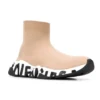 Adidași Speed Graffiti „Tricot bej cu talpă cu graffiti alb și negru” 605942W2DB79791